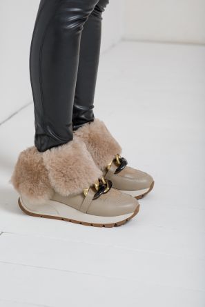 Кроссовки Agnello 22k040 nappa/beige фото 4