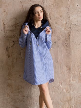 Платье с капюшоном WOLM 21-066 blu фото 15